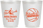 Personalized Bar Mitzvah 16 oz Frosted Cups - 13th Birthday Basketball | 110000