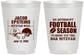 Personalized Bar Mitzvah 16 oz Frosted Cups - 13th Birthday Football | 110003