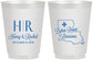 Personalized Wedding 16 oz Frosted Cups - Louisiana | 117