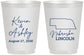Personalized Wedding 16 oz Frosted Cups - Nebraska | 126