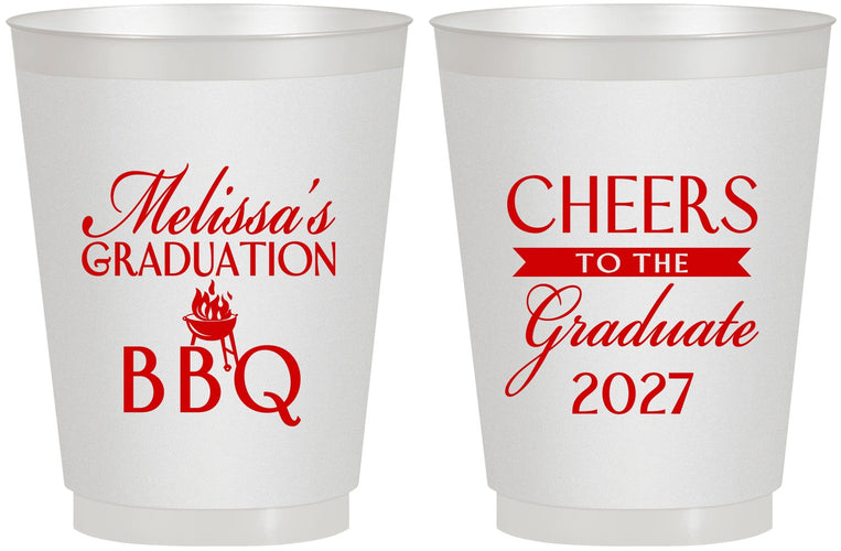 Personalized Graduation 16 oz Frosted Cups - Class Of 2027 Bbq | 130006