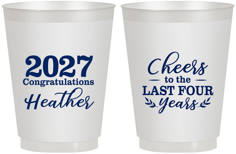 Personalized Graduation 16 oz Frosted Cups - Class Of 2027 Last Four Years | 130023