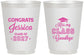 Personalized Graduation 16 oz Frosted Cups - Class Of 2027 Kiss Class Goodbye | 130029