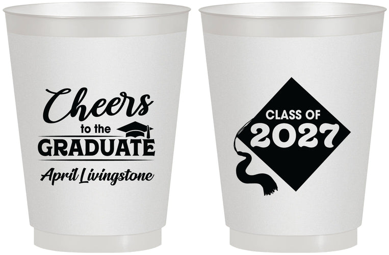 Personalized Graduation 16 oz Frosted Cups - Class Of 2027 Tassel Hassel | 130033