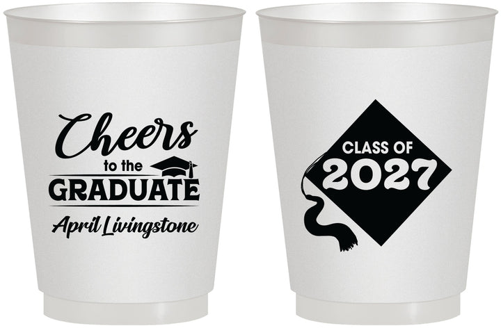Personalized Graduation 16 oz Frosted Cups - Class Of 2027 Tassel Hassel | 130033