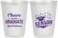 Personalized Graduation 16 oz Frosted Cups - Class Of 2027 Cheers Graduate | 130035