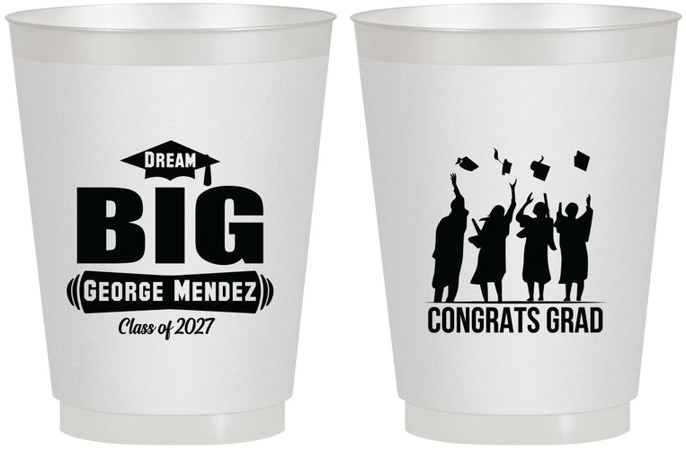 Personalized Graduation 16 oz Frosted Cups - Class Of 2027 Dream Big | 130039