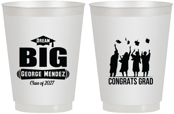 Personalized Graduation 16 oz Frosted Cups - Class Of 2027 Dream Big | 130039
