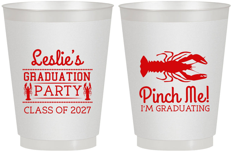 Personalized Graduation 16 oz Frosted Cups - Class Of 2027 Crawfish Boil | 130042
