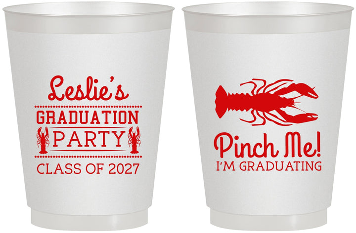 Personalized Graduation 16 oz Frosted Cups - Class Of 2027 Crawfish Boil | 130042