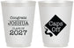 Personalized Graduation 16 oz Frosted Cups - Class Of 2027 Caps Off | 130045