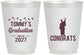 Personalized Graduation 16 oz Frosted Cups - Class Of 2027 Congrats | 130046