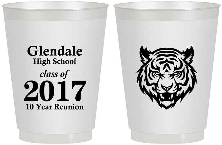 Personalized Class Reunion 16 oz Frosted Cups - Class Of 2017 10 Year | 140000