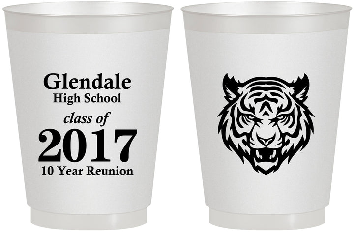 Personalized Class Reunion 16 oz Frosted Cups - Class Of 2017 10 Year | 140000