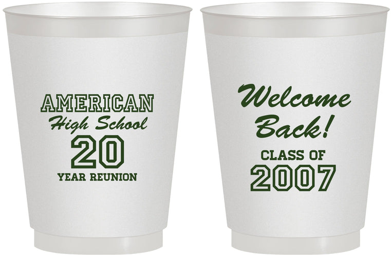 Personalized Class Reunion 16 oz Frosted Cups - Class Of 2007 20 Year | 140001