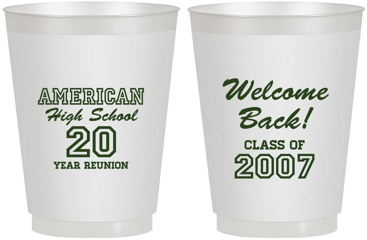 Personalized Class Reunion 16 oz Frosted Cups - Class Of 2007 20 Year | 140001
