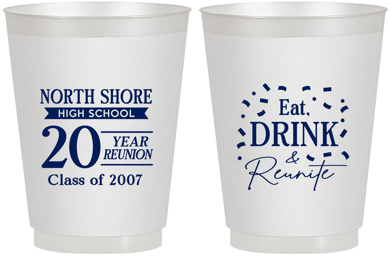 Personalized Class Reunion 16 oz Frosted Cups - Class Of 2007 20 Year | 140006