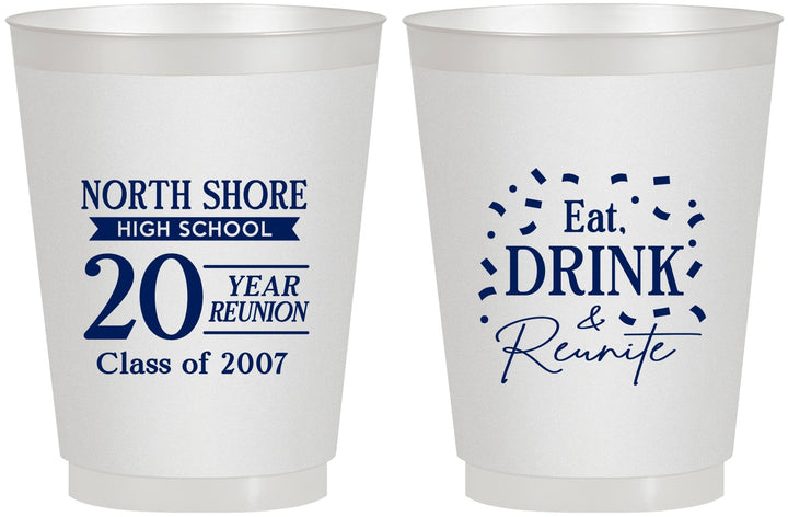 Personalized Class Reunion 16 oz Frosted Cups - Class Of 2007 20 Year | 140006
