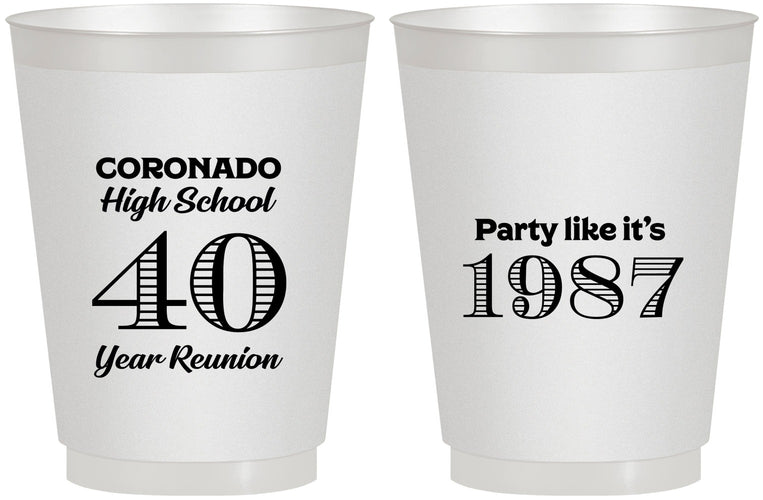 Personalized Class Reunion 16 oz Frosted Cups - Class Of 1987 40 Year | 140008