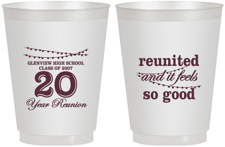 Personalized Class Reunion 16 oz Frosted Cups - Class Of 2007 20 Year | 140011