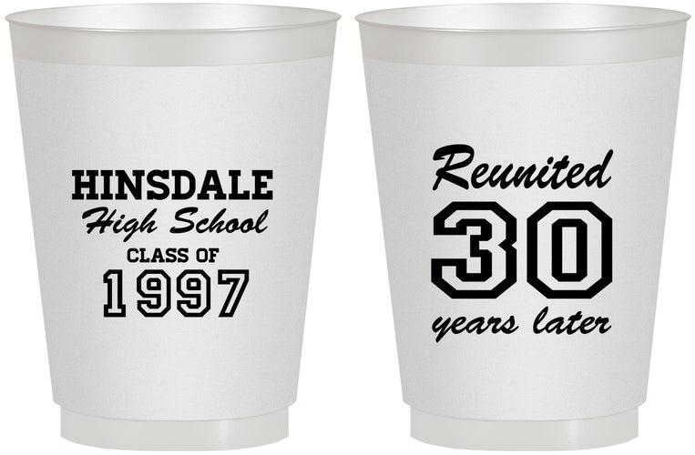 Personalized Class Reunion 16 oz Frosted Cups - Class Of 1997 30 Year | 140012