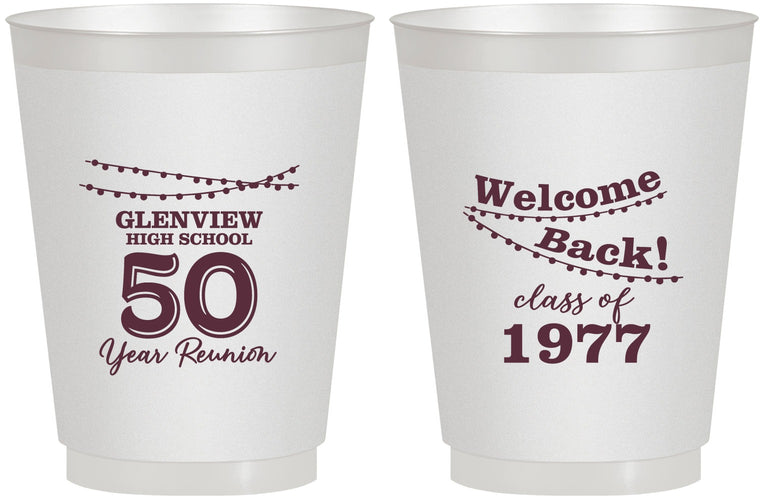 Personalized Class Reunion 16 oz Frosted Cups - Class Of 1977 50 Year | 140019