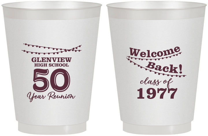 Personalized Class Reunion 16 oz Frosted Cups - Class Of 1977 50 Year | 140019