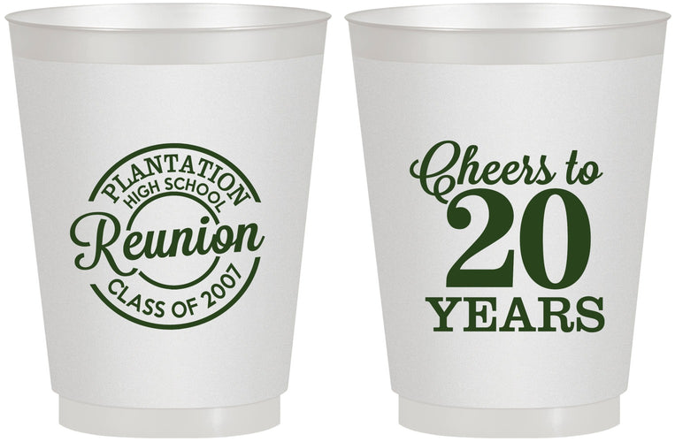 Personalized Class Reunion 16 oz Frosted Cups - Class Of 2007 20 Year | 140021