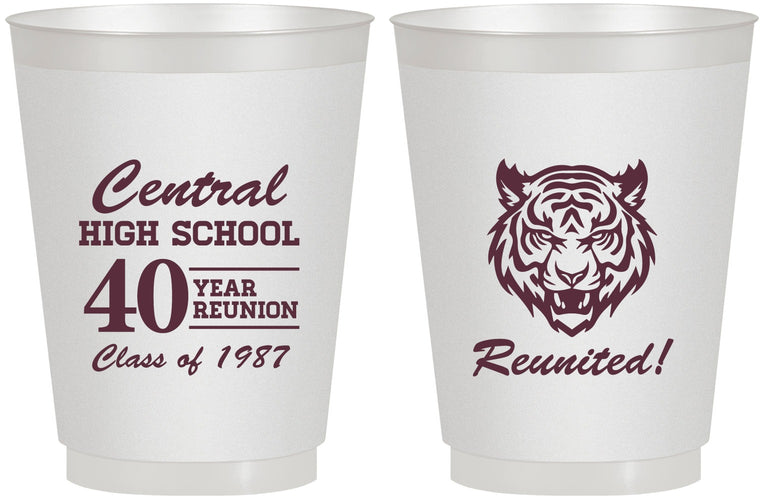 Personalized Class Reunion 16 oz Frosted Cups - Class Of 1987 40 Year | 140023