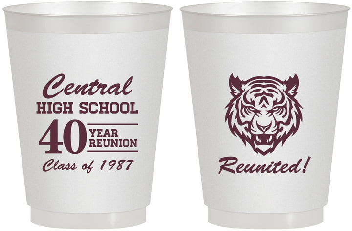 Personalized Class Reunion 16 oz Frosted Cups - Class Of 1987 40 Year | 140023
