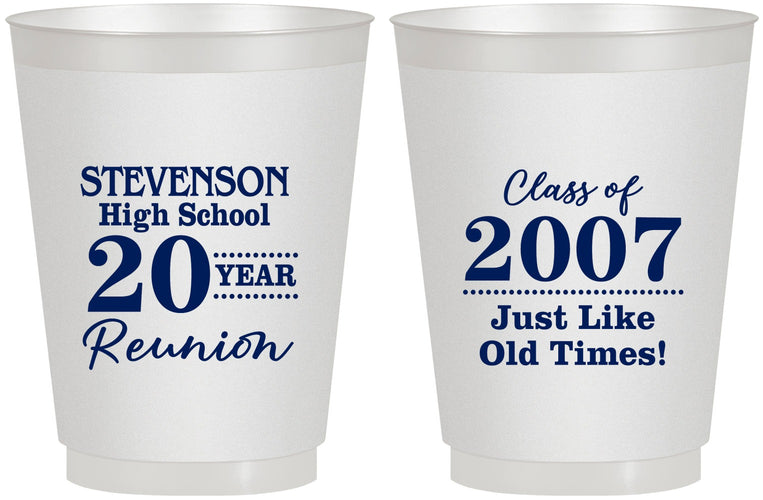 Personalized Class Reunion 16 oz Frosted Cups - Class Of 2007 20 Year | 140026