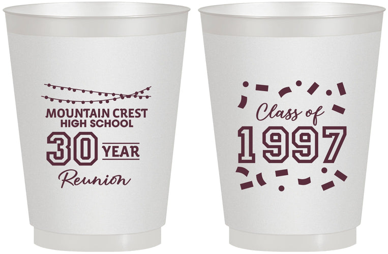 Personalized Class Reunion 16 oz Frosted Cups - Class Of 1997 30 Year | 140027
