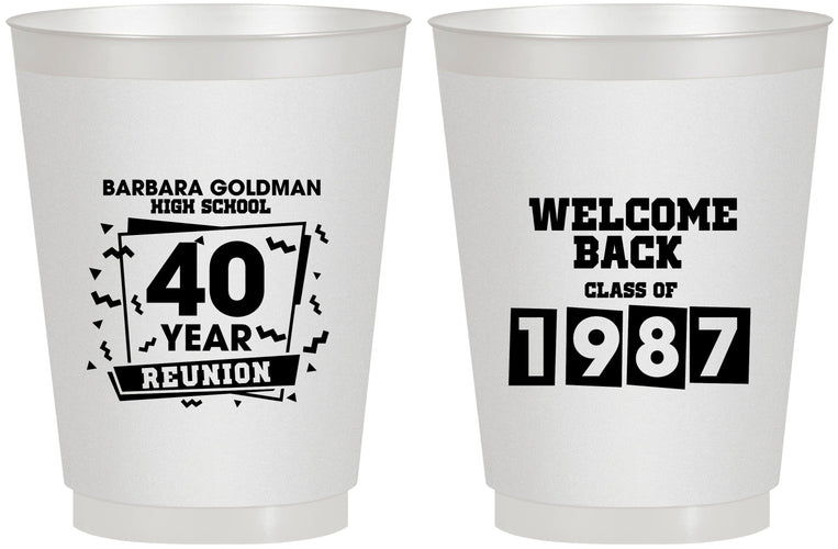 Personalized Class Reunion 16 oz Frosted Cups - Class Of 1987 40 Year | 140028