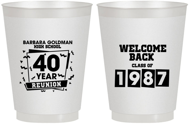 Personalized Class Reunion 16 oz Frosted Cups - Class Of 1987 40 Year | 140028