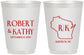 Personalized Wedding 16 oz Frosted Cups - Wisconsin | 148
