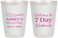 Personalized Retirement 16 oz Frosted Cups - 7 Day Weekends | 150004