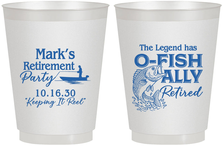 Personalized Retirement 16 oz Frosted Cups - Ofishally Retired | 150008