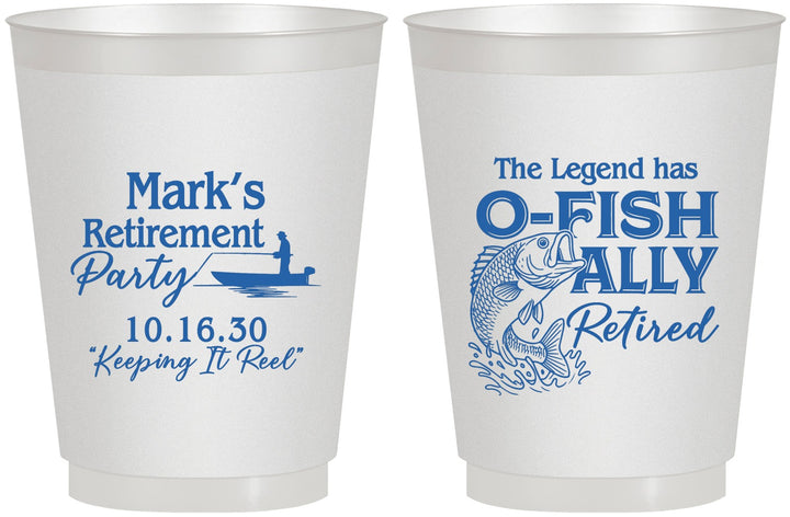 Personalized Retirement 16 oz Frosted Cups - Ofishally Retired | 150008