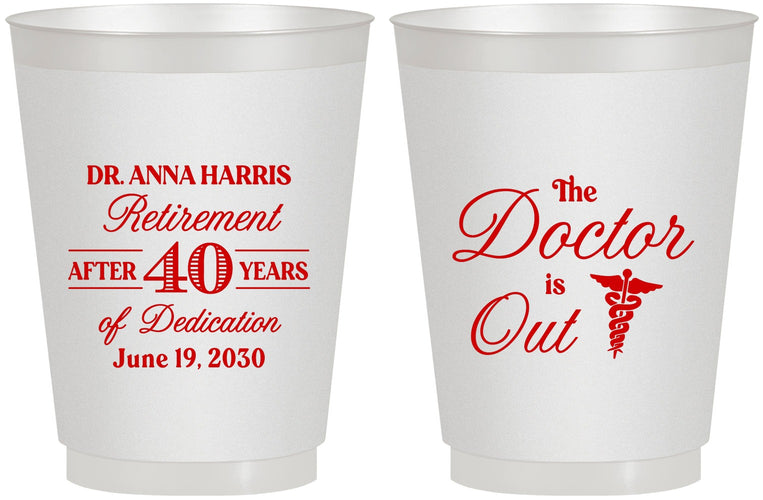 Personalized Retirement 16 oz Frosted Cups - Doctor | 150017