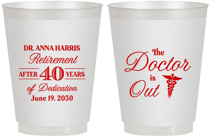 Personalized Retirement 16 oz Frosted Cups - Doctor | 150017