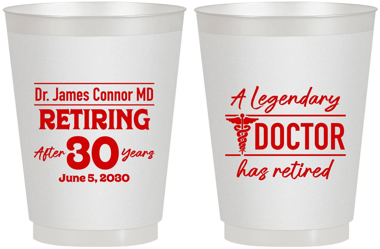 Personalized Retirement 16 oz Frosted Cups - Doctor | 150018