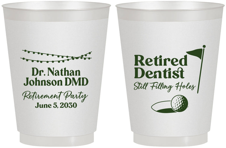 Personalized Retirement 16 oz Frosted Cups - Dentist | 150019