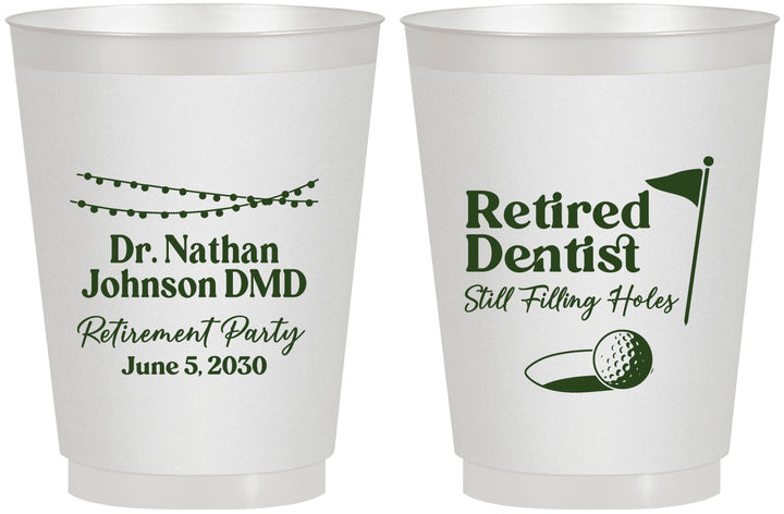 Personalized Retirement 16 oz Frosted Cups - Dentist | 150019