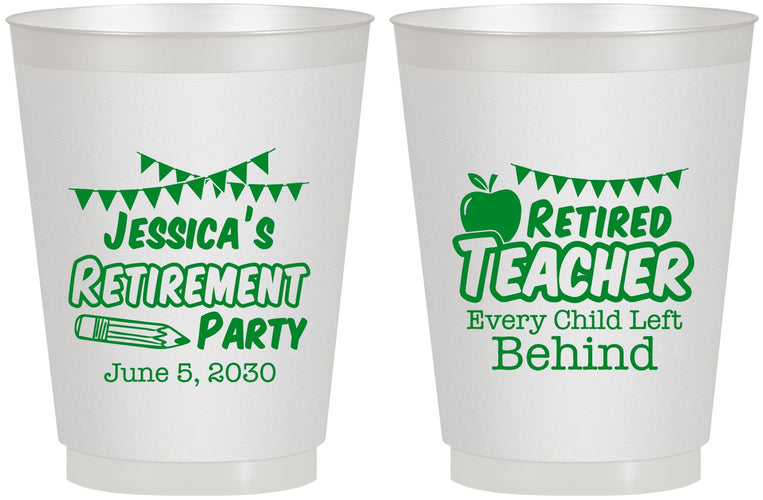 Personalized Retirement 16 oz Frosted Cups - Teacher | 150021