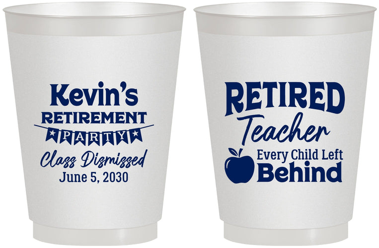 Personalized Retirement 16 oz Frosted Cups - Teacher | 150022