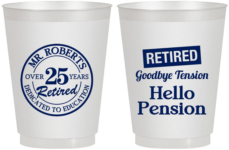 Personalized Retirement 16 oz Frosted Cups - Teacher | 150024