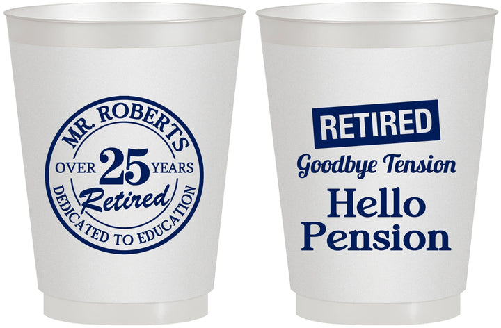 Personalized Retirement 16 oz Frosted Cups - Teacher | 150024