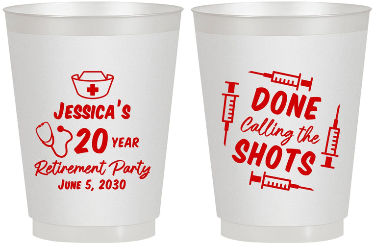 Personalized Retirement 16 oz Frosted Cups - Nurse | 150026