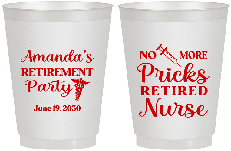 Personalized Retirement 16 oz Frosted Cups - Nurse | 150027