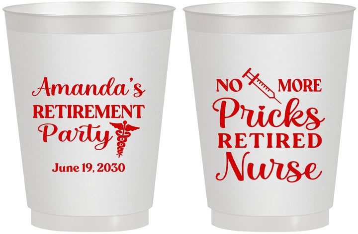 Personalized Retirement 16 oz Frosted Cups - Nurse | 150027